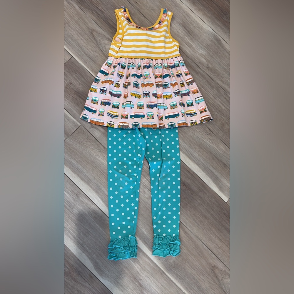 Matilda Jane Turquoise Matching Skirt Set with Playful Prints
